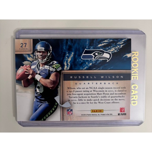 Russell Wilson Rookie Card SP Insert 2012 Madison Wisconsin Denver Broncos - Picture 5 of 6